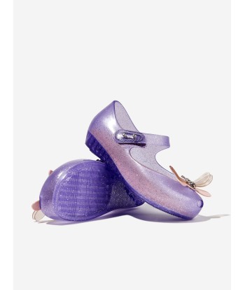 Mini Melissa Girls Mini Ultragirl Bugs Ballerinas in Purple Les êtres humains sont 