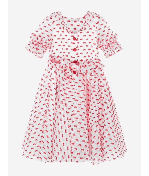 Mama Luma Girls Flared Dot Dress in Red Livraison rapide