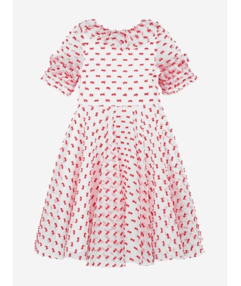 Mama Luma Girls Flared Dot Dress in Red Livraison rapide