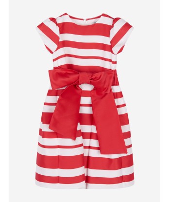 Mama Luma Girls Striped Classic Dress in Red l'achat 