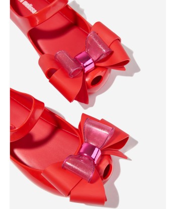 Mini Melissa Girls Mini Ultragirl Fab Bow Ballerinas in Red en ligne