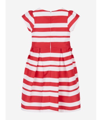 Mama Luma Girls Striped Classic Dress in Red l'achat 