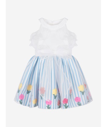 Mama Luma Girls Organza Layered Flower Dress in Blue Economisez 