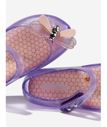 Mini Melissa Girls Mini Ultragirl Bugs Ballerinas in Purple Les êtres humains sont 