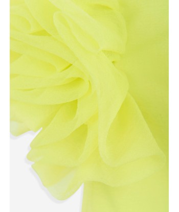 Mama Luma Girls Organza Ruffle Sleeve Dress in Yellow l'évolution des habitudes 