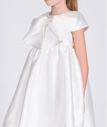 Mama Luma Girls Flared Special Occasiom Dress With Bolero in White la colonne vertébrale