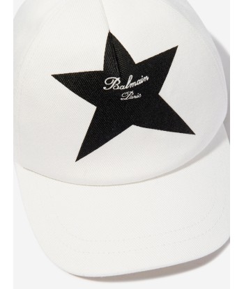 Balmain Kids Star Logo Cap in Ivory plus qu'un jeu 