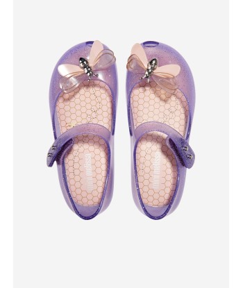 Mini Melissa Girls Mini Ultragirl Bugs Ballerinas in Purple Les êtres humains sont 