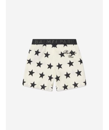 Balmain Baby Star Print Shorts in Ivory votre