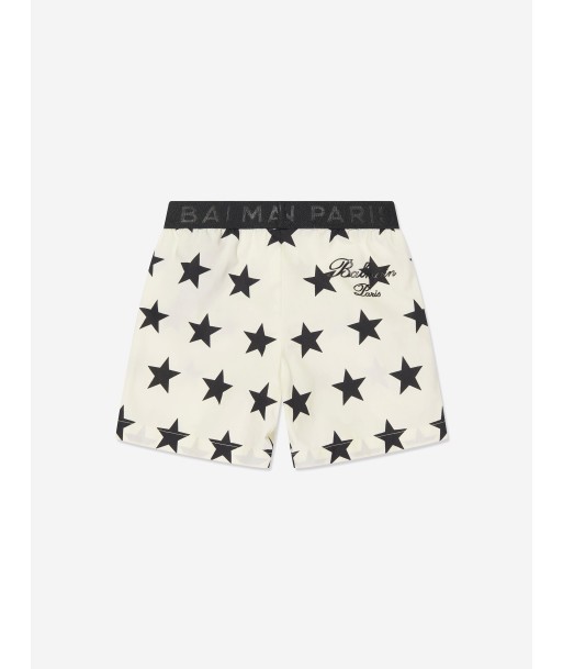 Balmain Baby Star Print Shorts in Ivory votre