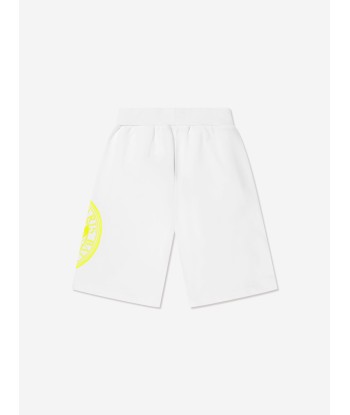 Balmain Boys Logo Jersey Shorts in White Paris Déstockage Promo