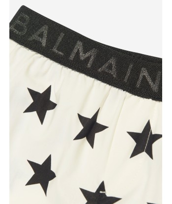 Balmain Baby Star Print Shorts in Ivory votre