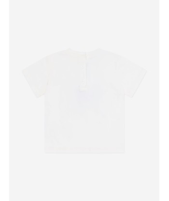 Balmain Baby Star Print T-Shirt in Ivory du meilleur 