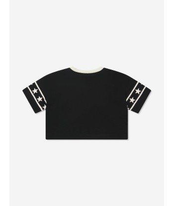 Balmain Girls Star Logo T-Shirt in Black les muscles