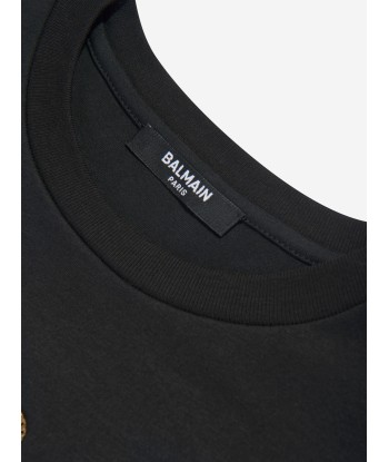 Balmain Girls Logo T-Shirt in Black acheter