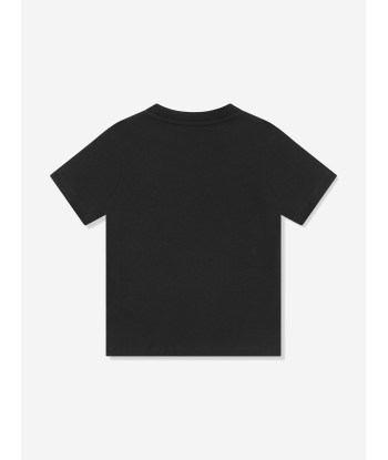 Balmain Boys Logo Print T-Shirt in Black des créatures d'habitude