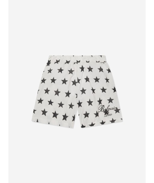 Balmain Boys Star Print Swim Shorts in Ivory plus qu'un jeu 