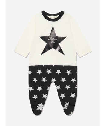 Balmain Baby Star Print Babygrow Gift Set in Ivory pas cher chine