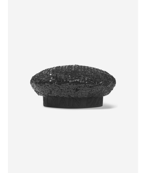 Balmain Girls Beret in Black la colonne vertébrale