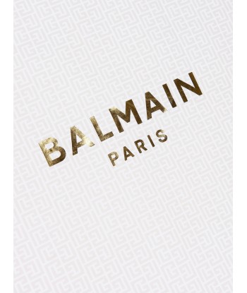 Balmain Baby Cotton Logo Blanket in White france