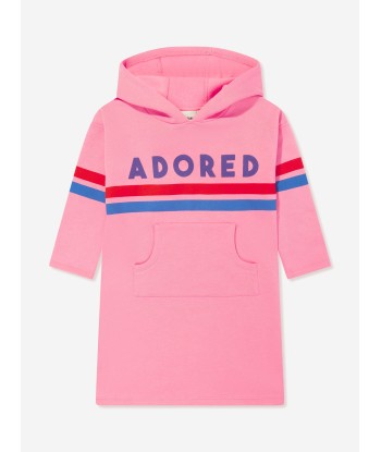 Mini Rodini Girls Adored Hoodie Dress in Pink la chaussure