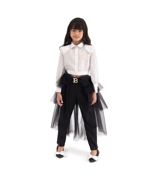 Balmain Girls Occasion Skirt in Black en ligne des produits 