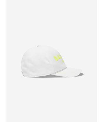 Balmain Boys Logo Cap in White Jusqu'à 80% De Réduction