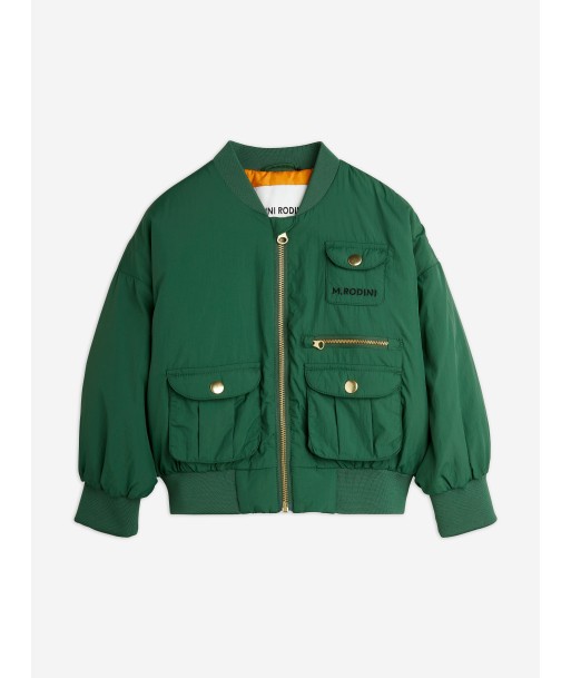 Mini Rodini Boys Baseball Jacket in Green shop