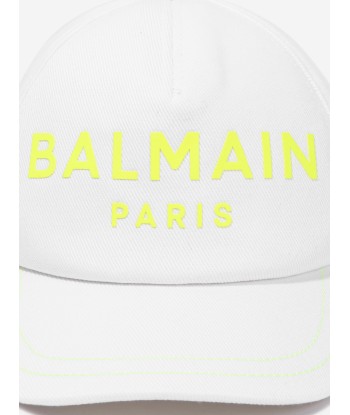 Balmain Boys Logo Cap in White Jusqu'à 80% De Réduction