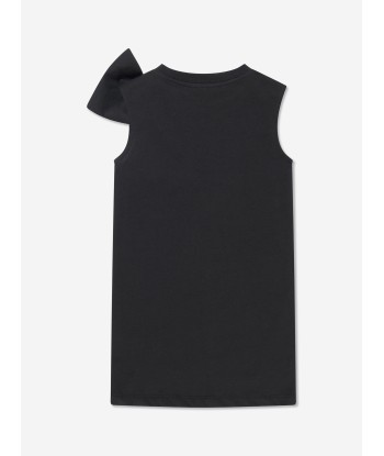 Balmain Girls Jersey Bow Dress in Black pas cher