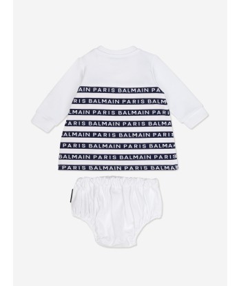 Balmain Baby Girls Jersey Dress in Blue Faites des économies