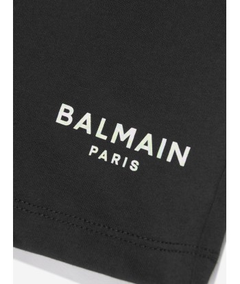 Balmain Girls Jersey Bow Dress in Black pas cher