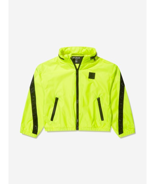 Balmain Boys Fluorescent Zip Up Jacket in Yellow le concept de la Pate a emporter 