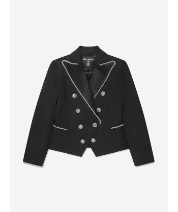 Balmain Girls Wool Suit Jacket in Black l'évolution des habitudes 