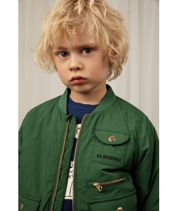 Mini Rodini Boys Baseball Jacket in Green shop