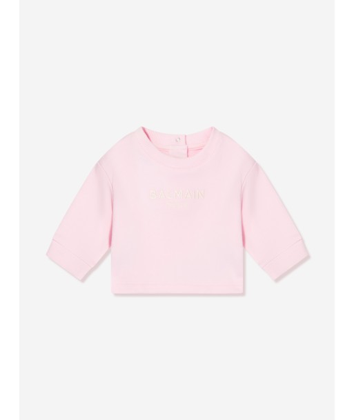 Balmain Baby Girls Logo Sweatshirt in Pink à prix réduit toute l'année