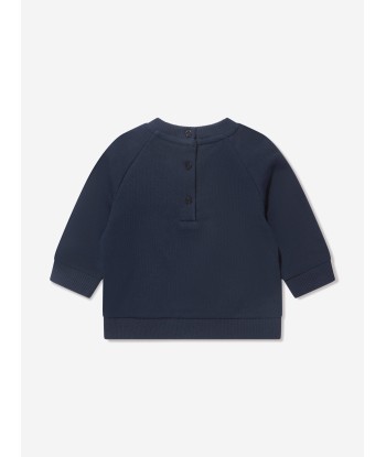 Balmain Baby Boys Logo Sweatshirt in Blue Amélioration de cerveau avec