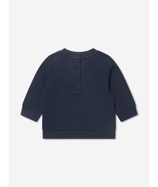 Balmain Baby Boys Logo Sweatshirt in Blue Amélioration de cerveau avec