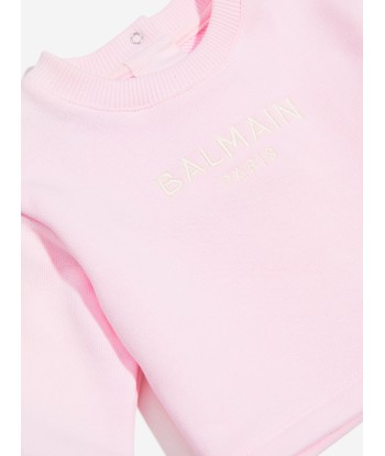 Balmain Baby Girls Logo Sweatshirt in Pink à prix réduit toute l'année