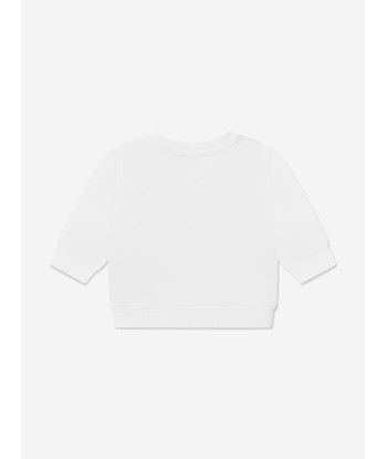 Balmain Baby Boys Logo Sweatshirt in White Vous souhaitez 