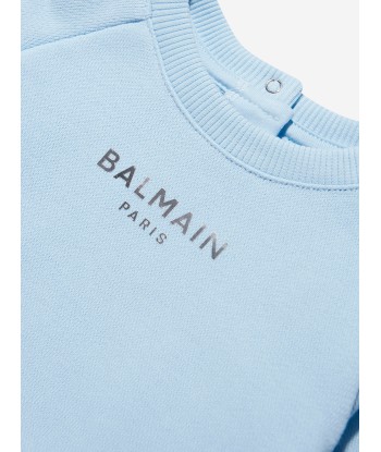 Balmain Baby Boys Logo Sweatshirt in Blue basket pas cher