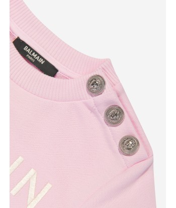 Balmain Girls Logo Sweatshirt in Pink l'évolution des habitudes 