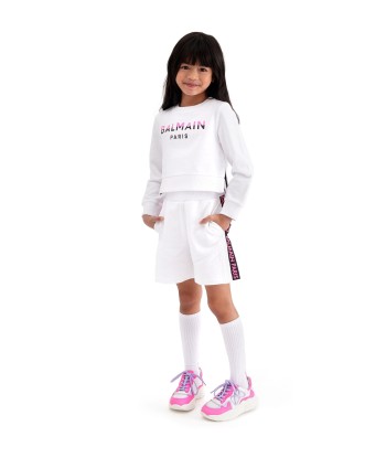 Balmain Girls Logo Sweatshirt in White de la marque