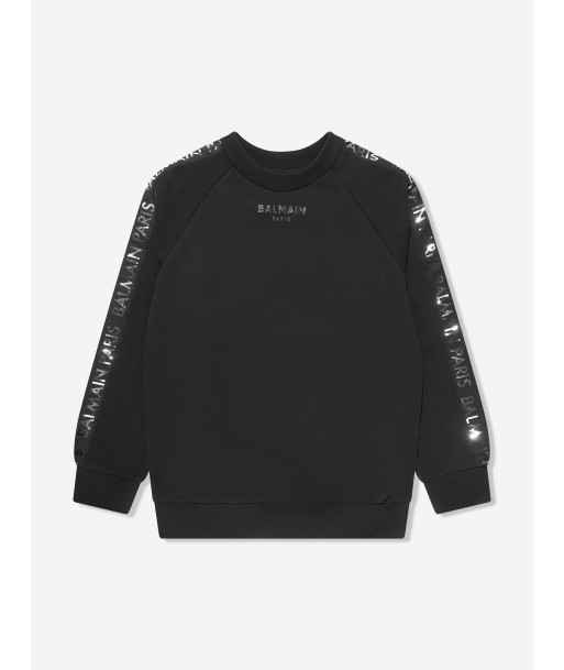 Balmain Boys Logo Sweatshirt in Black Découvrez la collection