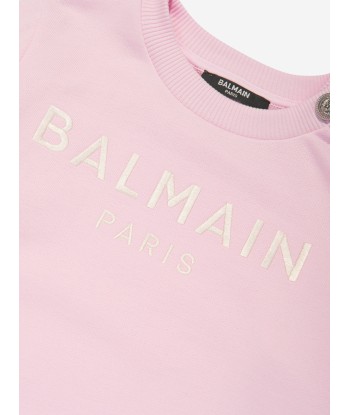 Balmain Girls Logo Sweatshirt in Pink l'évolution des habitudes 