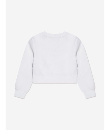 Balmain Girls Logo Sweatshirt in White de la marque