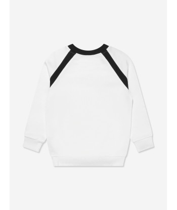 Balmain Boys Logo Sweatshirt in White sélection de produits