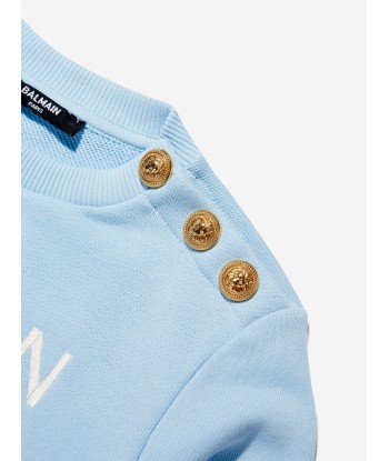 Balmain Girls Logo Sweatshirt in Blue shop