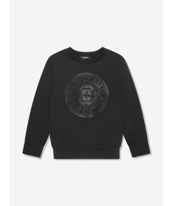 Balmain Boys Logo Sweatshirt in Black Pour