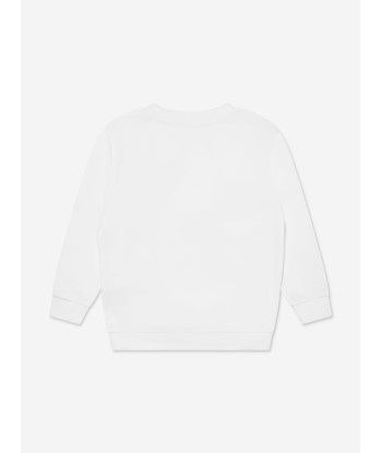 Balmain Boys Logo Sweatshirt in White 50% de réduction en Octobre 2024